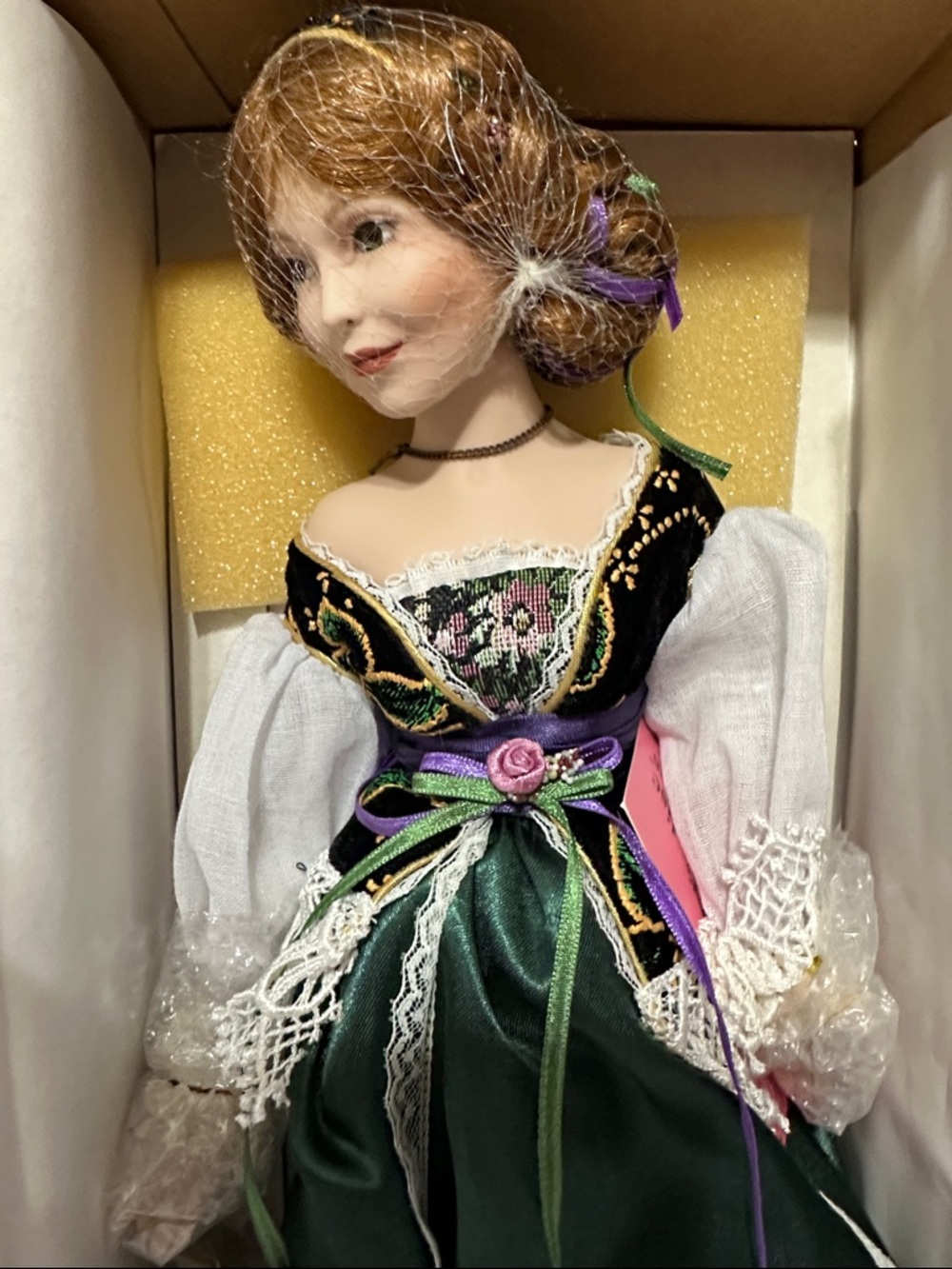 Lady of Tipperary Ladies of the Emerald Isle Porcelain Doll NIB